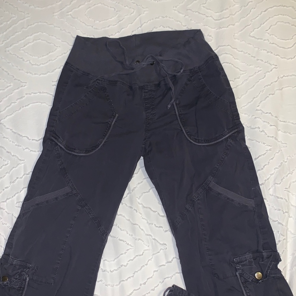 Boutique Cargo Pants by hot mama. slim-fit, mid-rise navy pants in size XS.